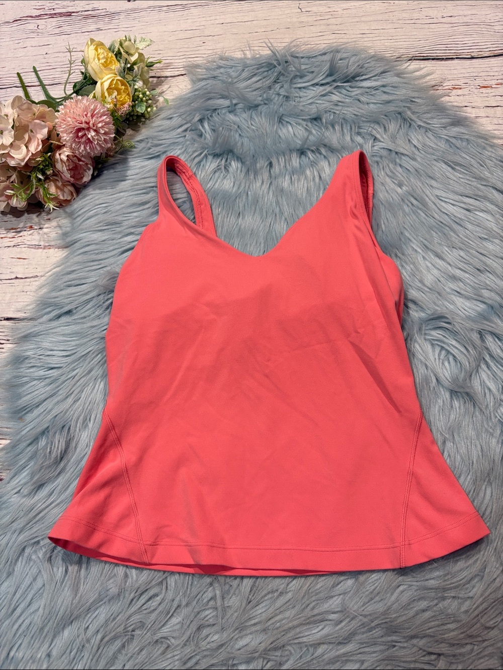 Lululemon Align Waist-Length Nulu Tank Top Raspberry Cream